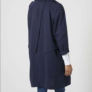 TOPSHOP | EUC Split-back Duster in navy
